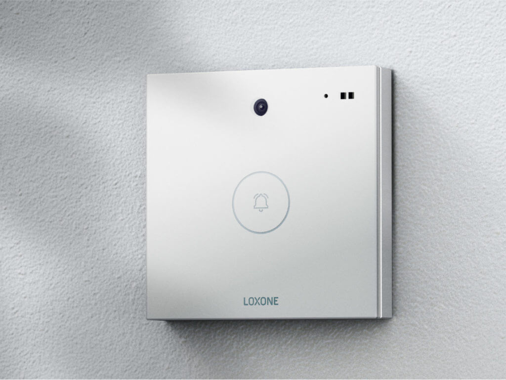 loxone intercom on the wall